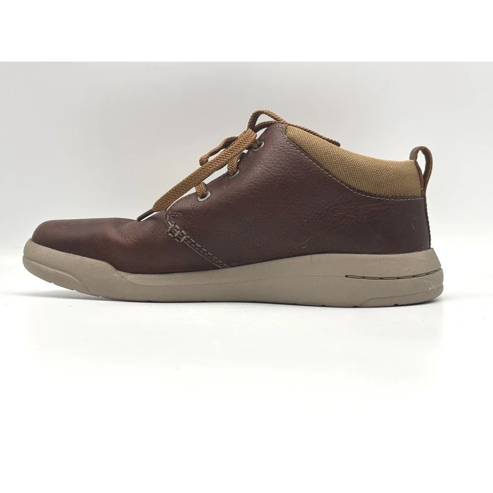Clarks Collection Extreme Comfort Brown Leather Chukka Boots Mens 9.5